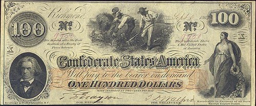 Confederate $100 note front