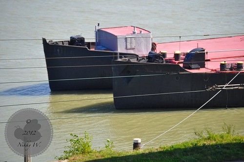 Frachter auf der Donau