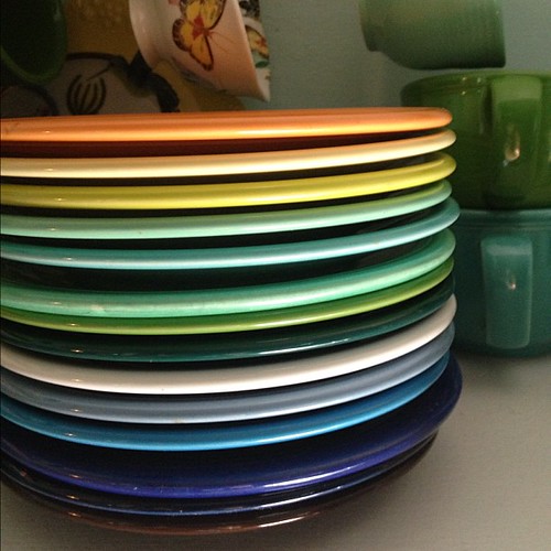 Ombré dishes #nofilter #fiestaware<3