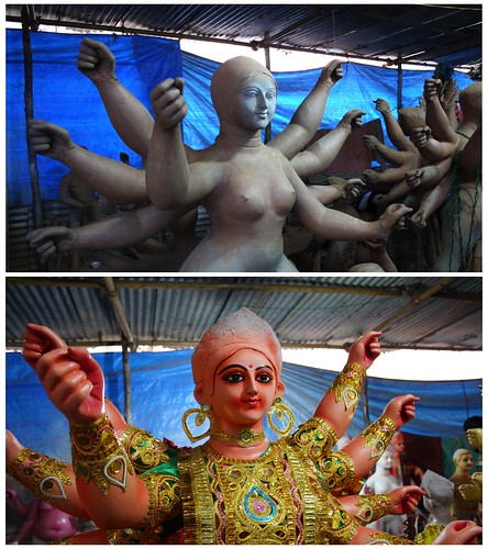 Before and After Durga Idol 2
