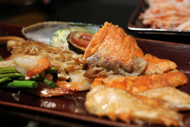Grilled Salmon at Oishi Grand Buffet in Bangkok, Thailand
