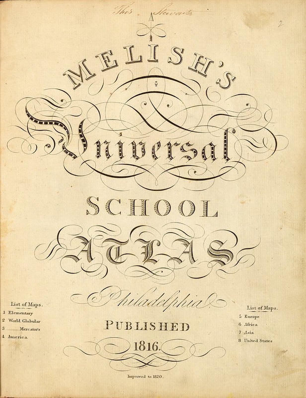 Melish's Universal School Atlas 1820