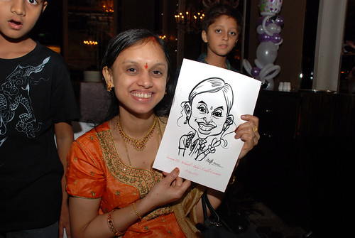 caricature live sketching for baby cradle - 8