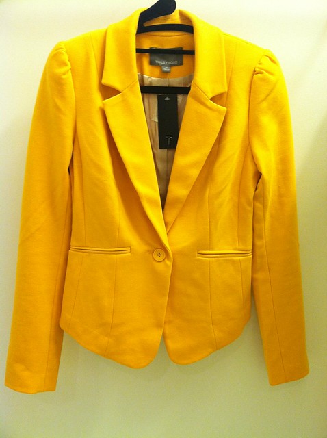 Tinley Road Bleeker Blazer in Canary Yellow, sz XS (front)