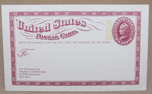 United States Postal Cards 1873-1973 Commemorative Six Cent