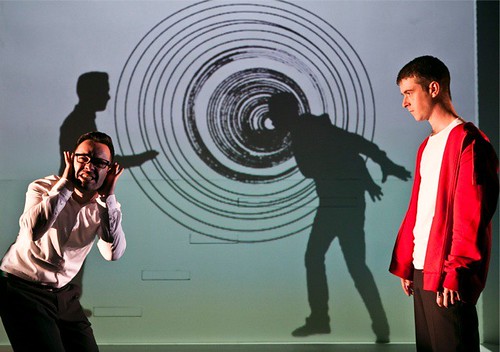 Supersonic yelps and screams  - James Mackenzie and James Young as Uncle Herbie & Sam in Random Accomplice's production of The Incredible Adventures of See Thru Sam. Photo: Eoin Carey