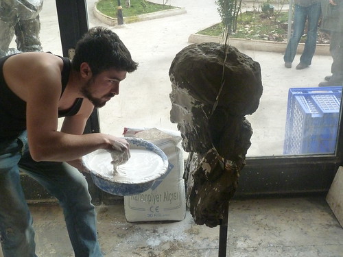 Making a plaster cast of one of the busts by mattkrause1969