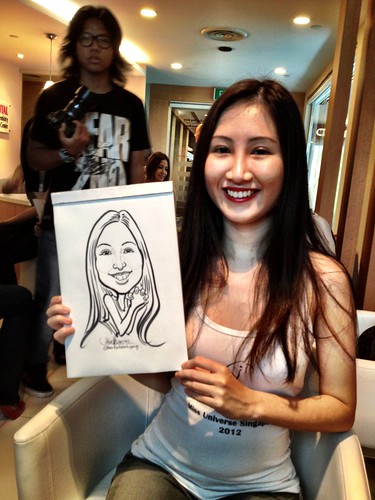 caricature live sketching for Orchard Scotts Dental for Miss Universe Singapore - 12