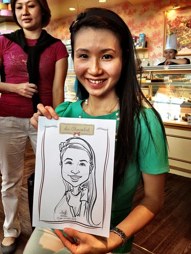 caricature live sketching for Au Chocolat Opening - Day 2 - 9