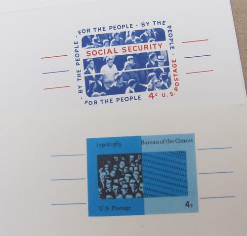 USPS Social Security & Census Bureau Postal Cards