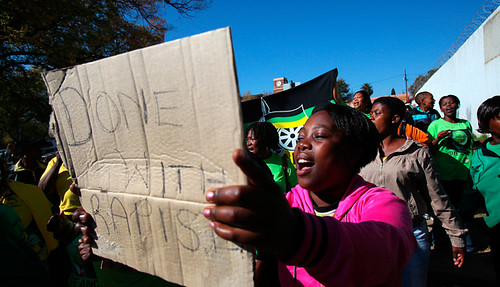 South African women march against gender violence. They are calling for awareness and consciousness around women's issues. by Pan-African News Wire File Photos