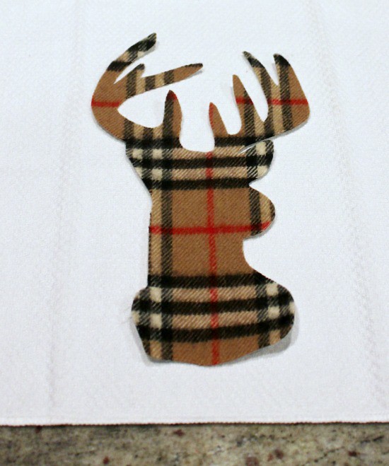 Reindeer Applique Tea Towel