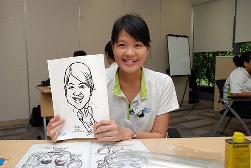 caricature live sketching for Khoo Teck Puat Hospital, Nurses' Day - 2