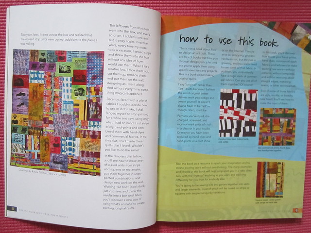 Spread from Gillman's book Free-form quilting