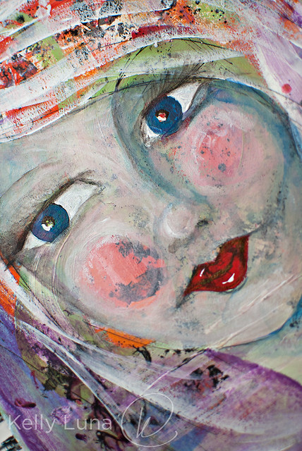 Art Journal 10-15-12-painted face-detail