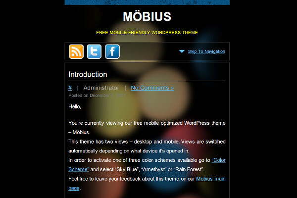 Möbius Free WordPress Theme