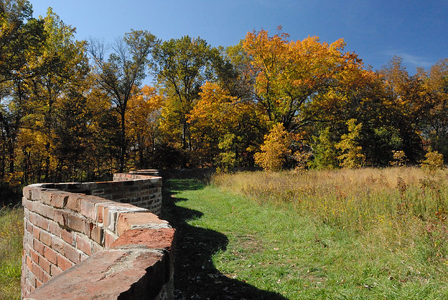 Shaw Nature Reserve (the Arboretum), in Gray Summit, Missouri, USA - serpentine wall
