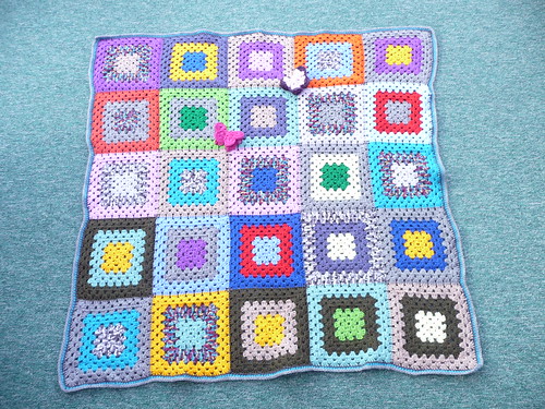 What a colourful Blanket! I love them both.