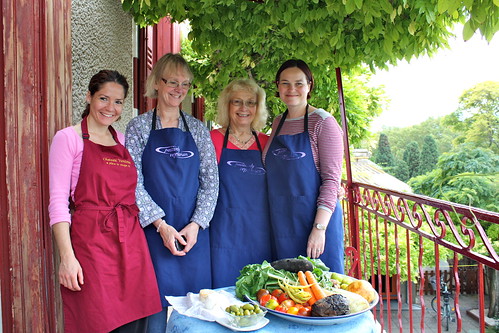 Elisa, Pam, Elizabeth & Helen with their market produce