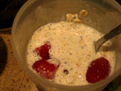 berries in cereal