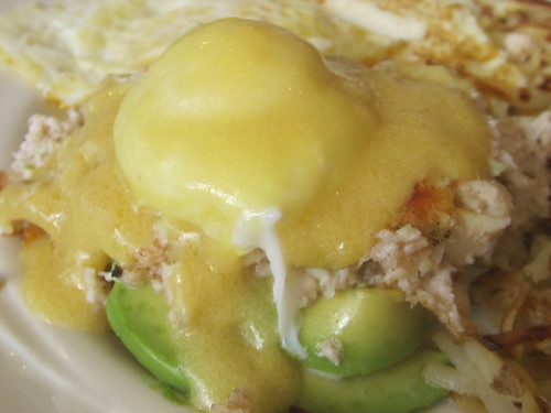 Egg Benedict over Crab and Avocados