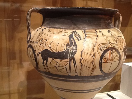Archaic Cypriot vase with two horses