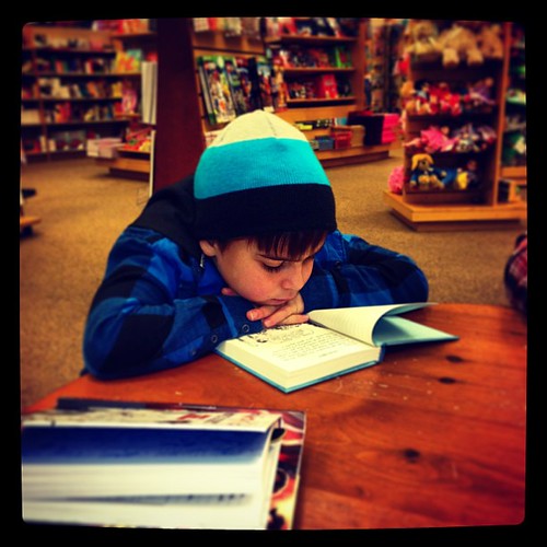 He's a reader and I love it.