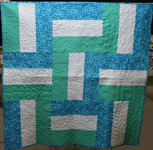 rail fence charity quilt - front