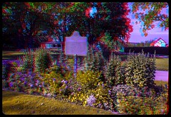 Memorial for the Chicora Incident of 1870 in Sault St. Marie 3-D ::: HDR/Raw Anaglyph Stereoscopy