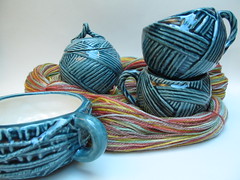 The ceramic yarn collection: Peacock