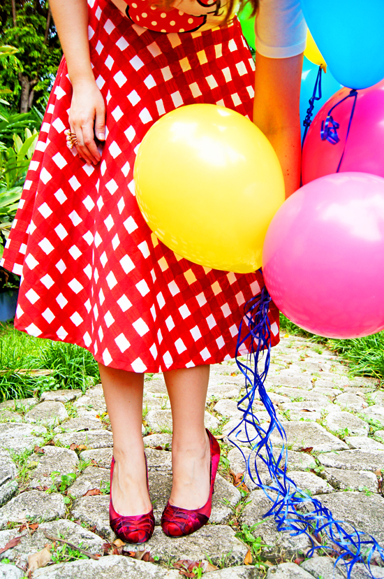 Balloons and Colorful Fashion