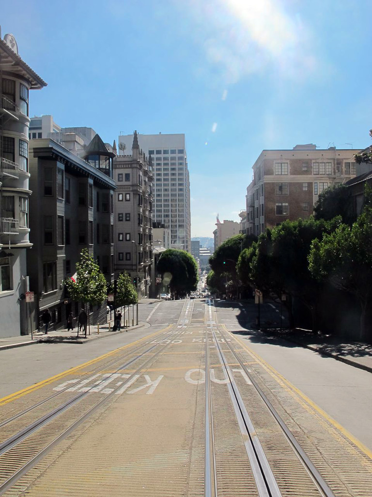Riding the famous San Francisco Cable Car