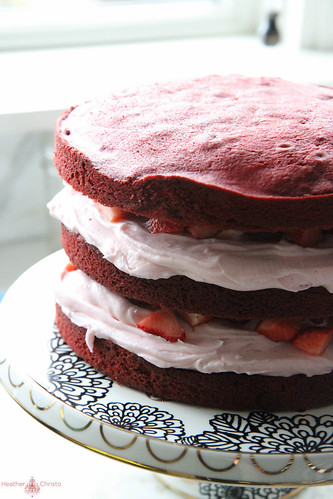 Red Velvet Strawberry Chocolate Cake
