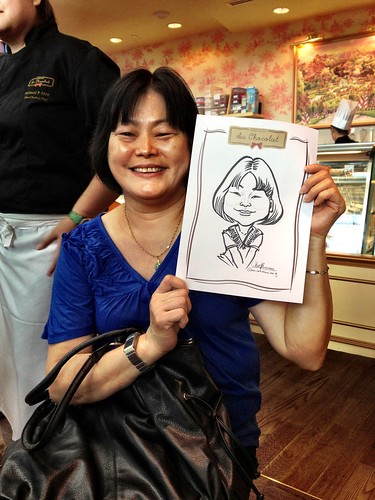 caricature live sketching for Au Chocolat Opening - Day 2 - 6