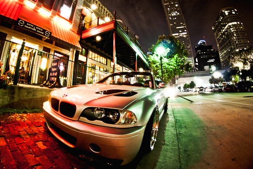 BMW at night Downtown Houston | Fisheye Lens | WWPW 2012 - 010