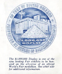 Silver Dollar display Seattle World's Fair 1962 c