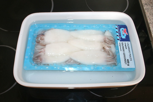12 - Tintenfisch auftauen / Defrost calamari