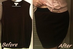 Knit Mini Skirt Before & After