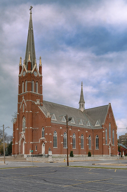 Saint Francis Solanus Church, in Quincy, Illinois, USA - exterior - low resolution