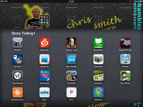 Digital Storytelling Apps on Shamblesguru's iPad (folder 1)