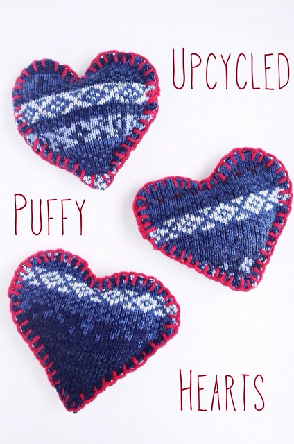 Upcycled Puffy Hearts