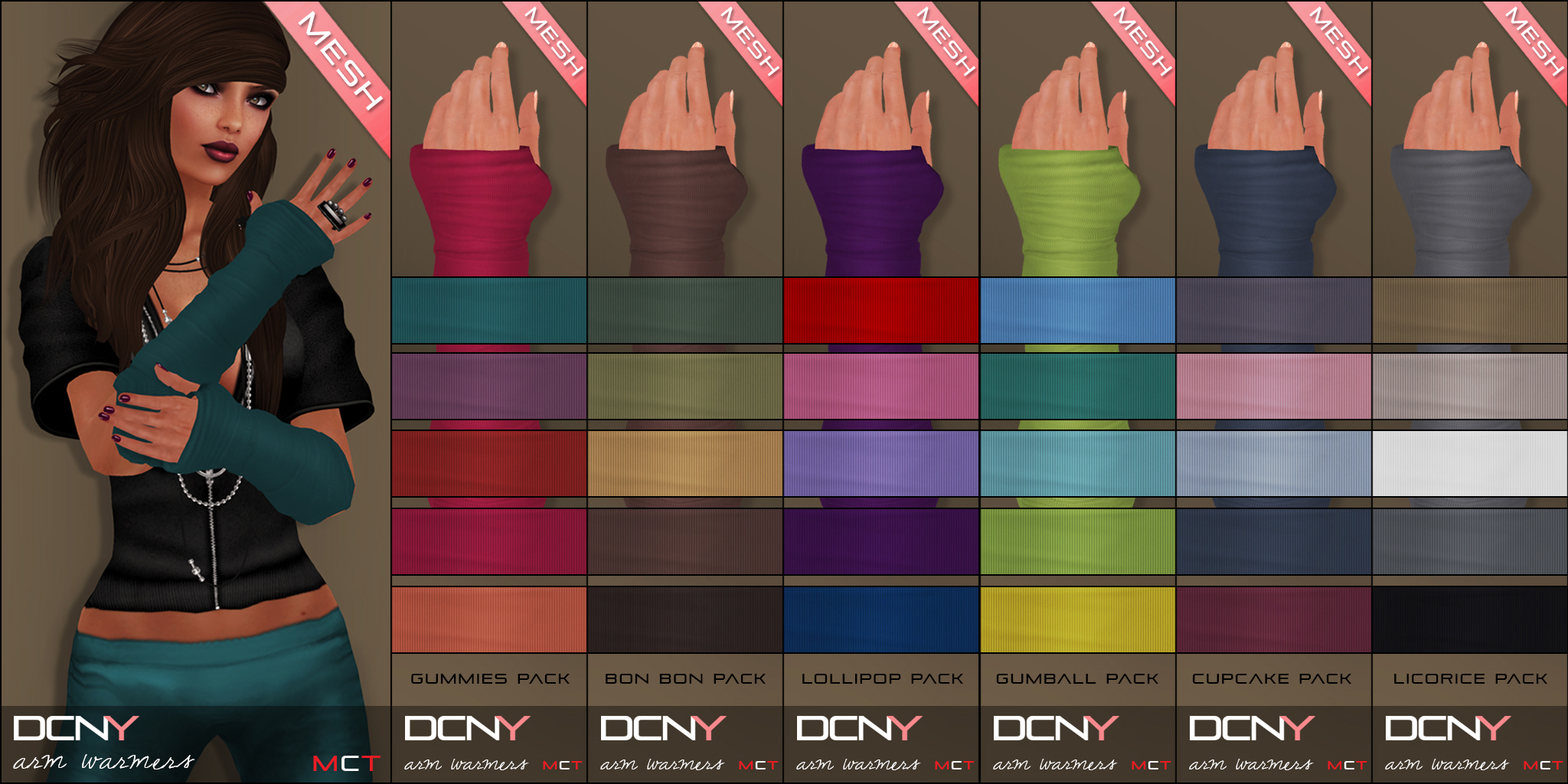 DCNY Arm Warmer Color Packs