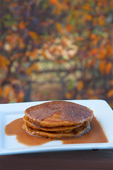 Pumpkin Pancakes with Cinnamon Syrup from Butercream Lane Blog