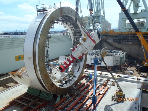 A trip to the dentist? No, it’s just the SR 99 tunnel boring machine’s screw conveyer by WSDOT