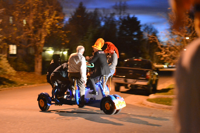 Party bike - reverse trick or treating