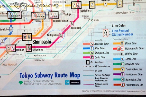 Tokyo Subways and trains map - rebeccasaw