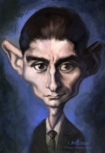 digital sketch study of Franz Kafka - 3a