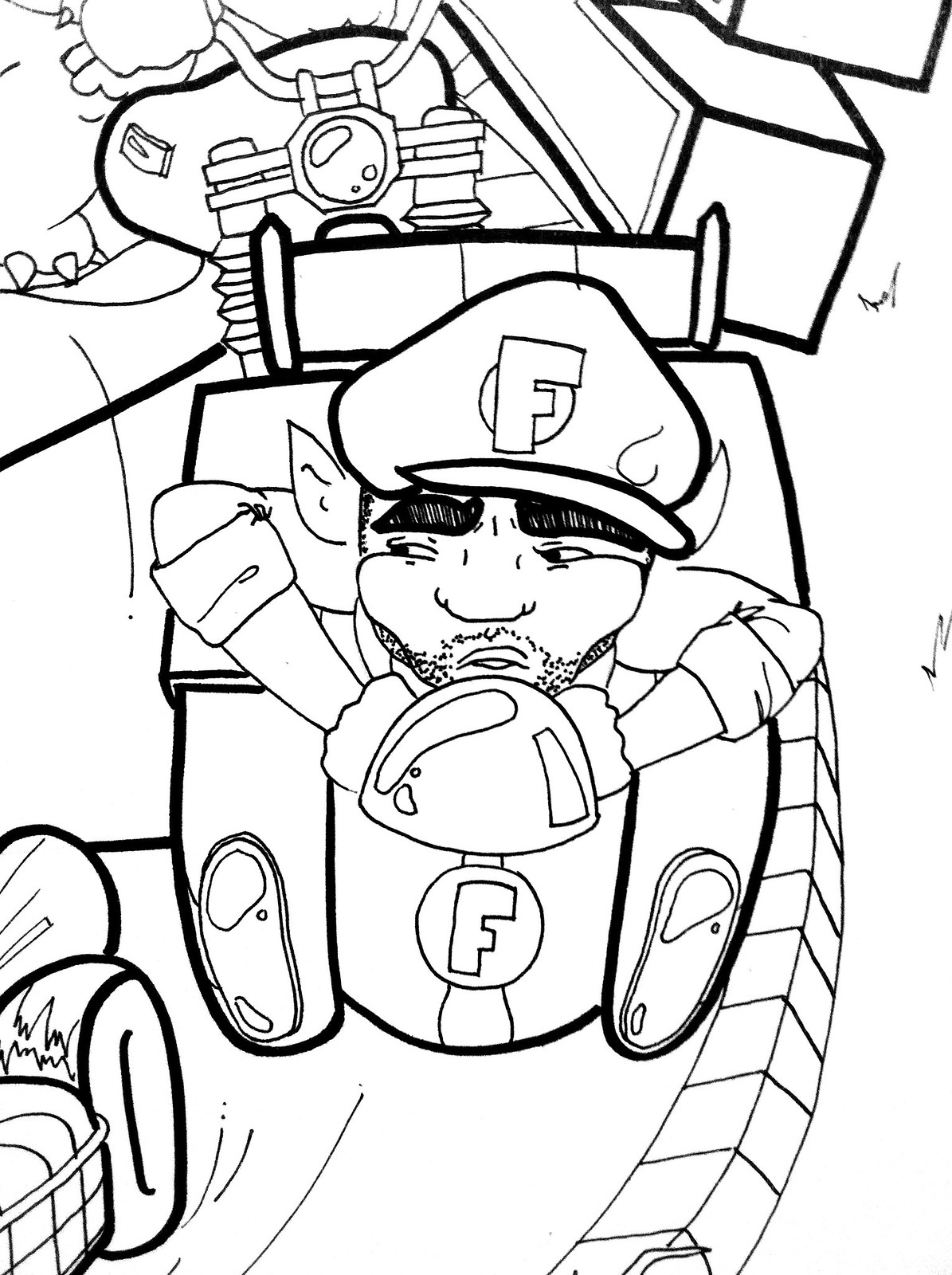 wario coloring pages - photo #36