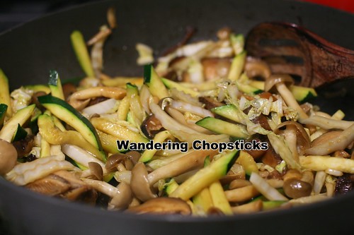 Sea Bass with Mushroom, Cabbage, and Zucchini Stir-Fry 7
