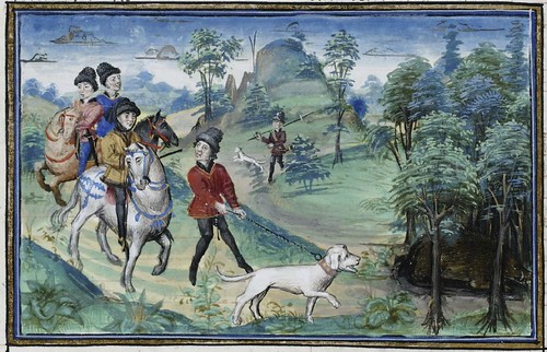 15th century illuminated manuscript miniature: Henri de Ferrières, Les Livres du roy Modus et de la royne Ratio 59
